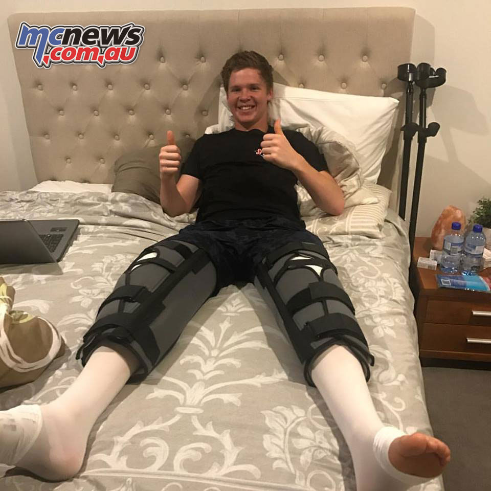 Caleb Ward is on the mend