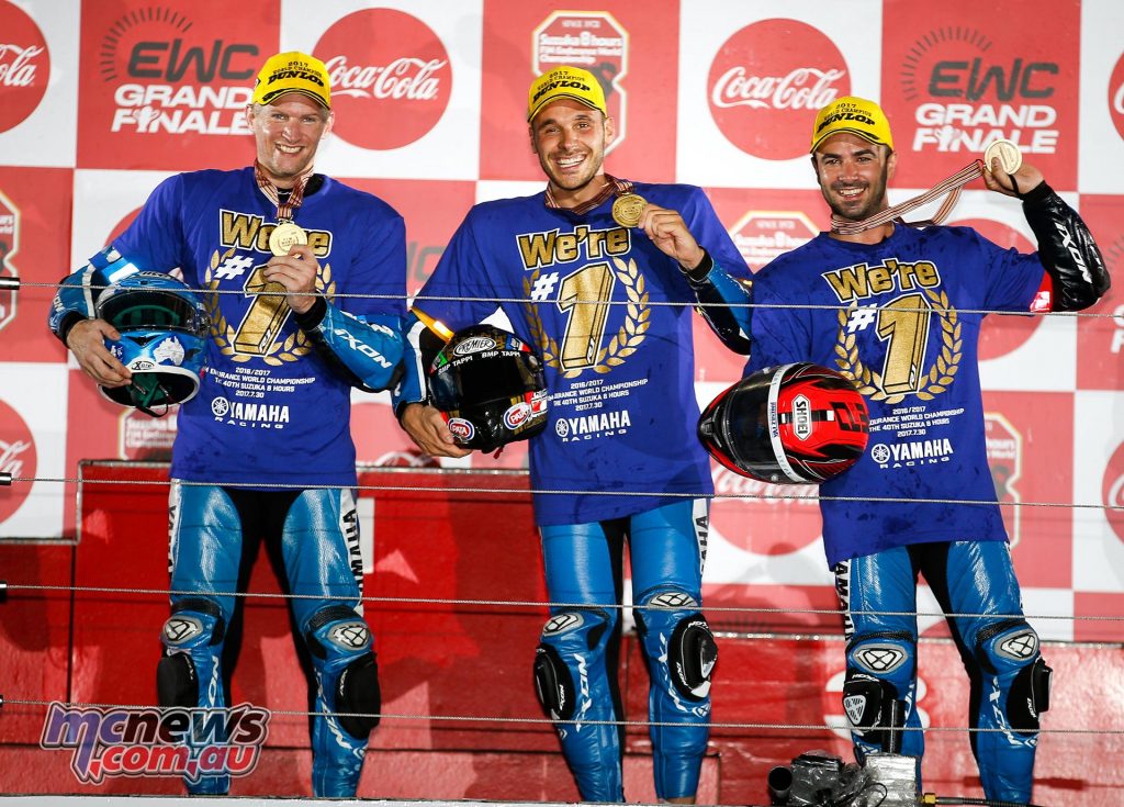 GMT94 Yamaha’s David Checa, Niccolò Canepa and Mike Di Meglio enabled Christophe Guyot’s team to carry off the title of 2016-2017 FIM EWC world champion.