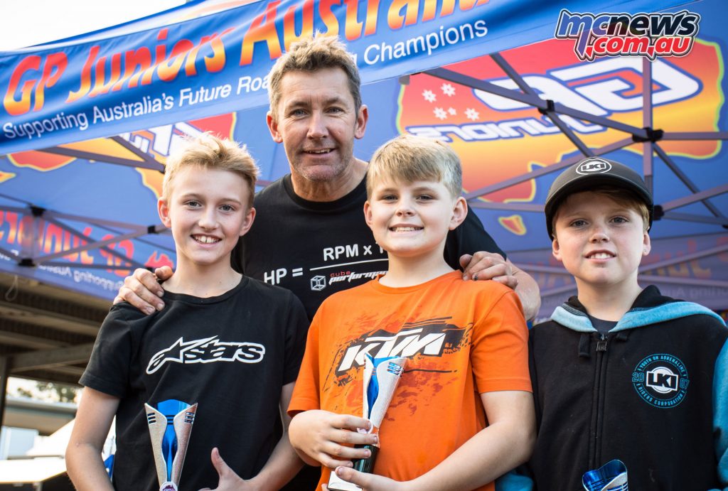 GP Juniors trophy presentation with Troy Bayliss