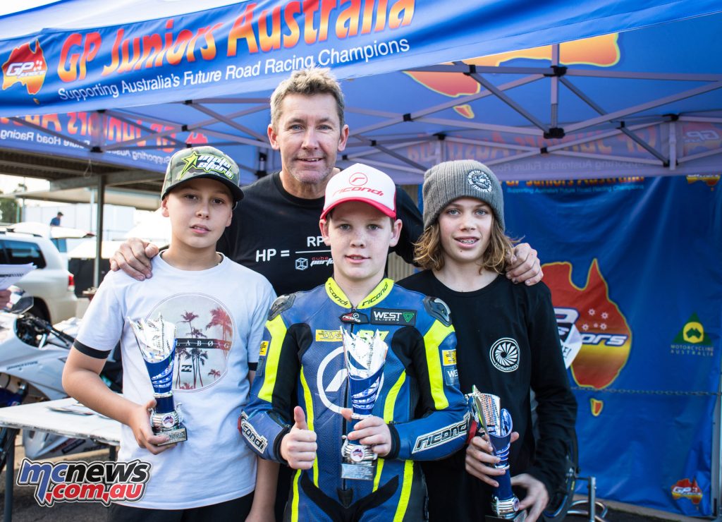 GP Juniors trophy presentation with Troy Bayliss