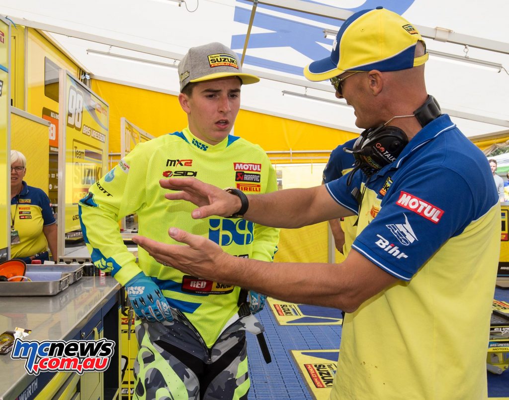 Hunter Lawrence with Stefan Everts at Loket