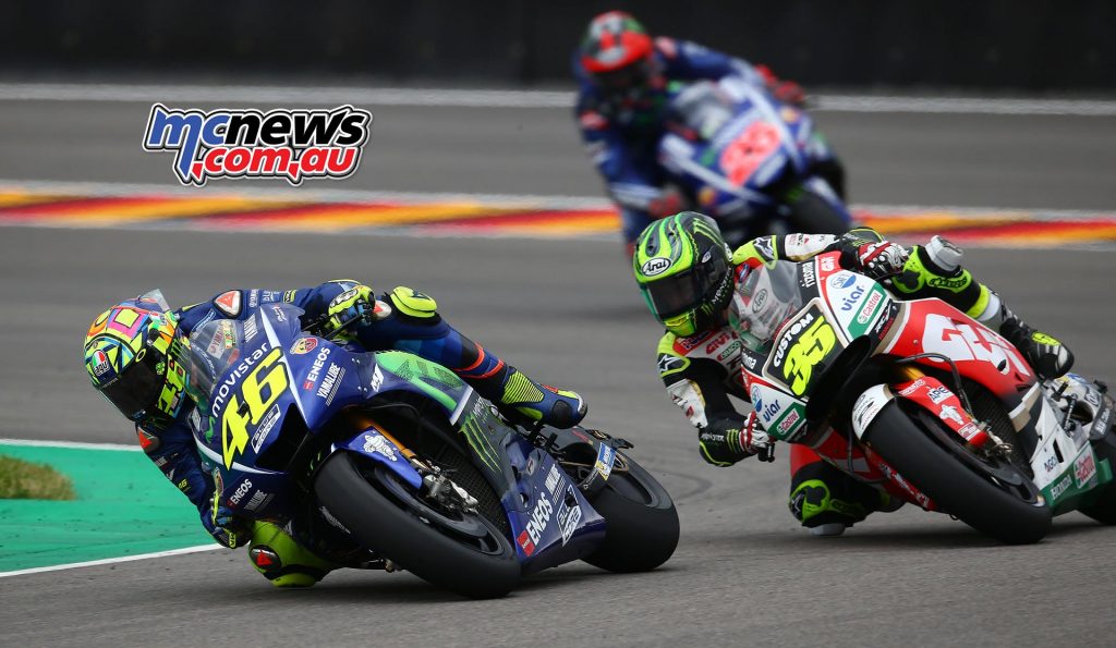 Rossi leads Crutchlow and Vinales at Sachsenring - Image by AJRN