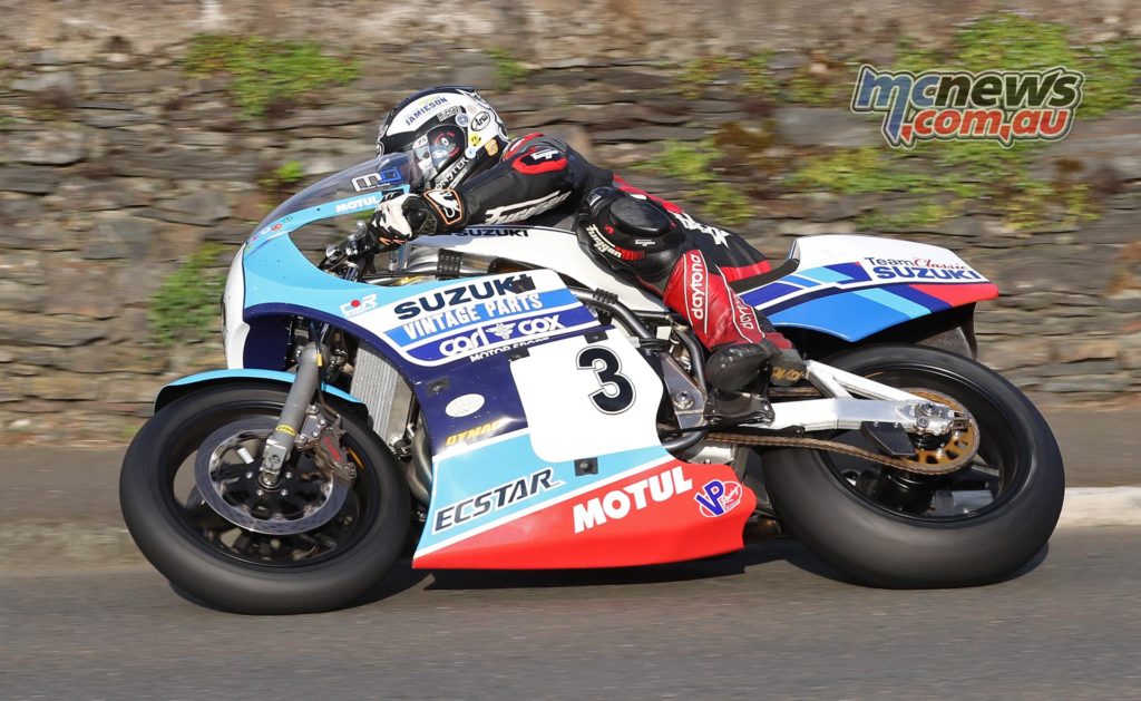 Michael Dunlop (1000 Suzuki/Team Classic Suzuki) at Douglas Road corner, Kirk Michael during Friday evening's Classic TT qualifying session. PICTURE BY DAVE KNEEN/PACEMAKER PRESS