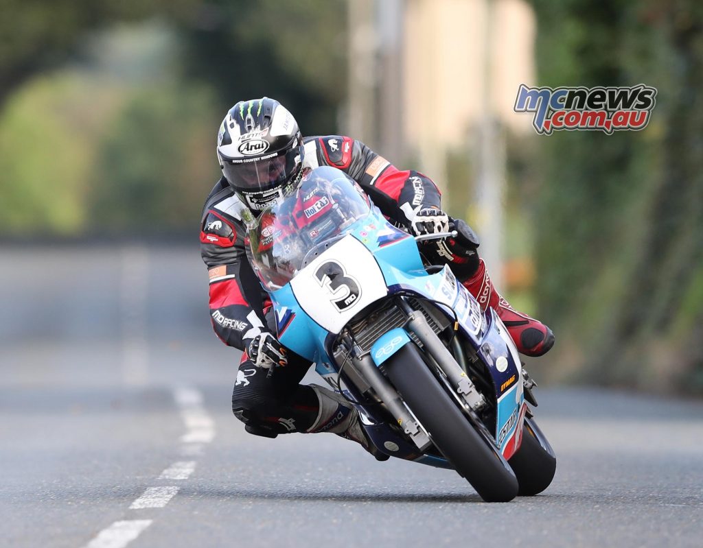 Michael Dunlop (1000 Suzuki/Team Classic Suzuki) at Douglas Road corner, Kirk Michael during Friday evening's Classic TT qualifying session. PICTURE BY DAVE KNEEN/PACEMAKER PRESS