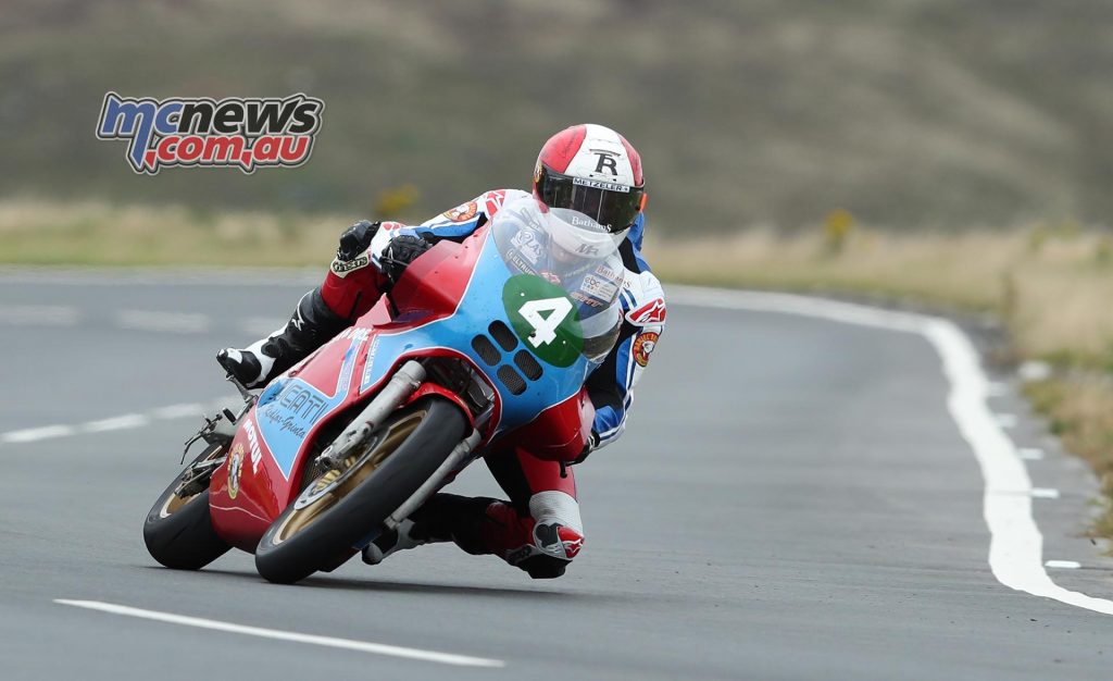 Michael Rutter (750 Ducati/Red Fox Grinta Racing) at The Bungalow during the Dunlop Lightweight Classic TT race. PICTURE BY DAVE KNEEN\PACEMAKER PRESS