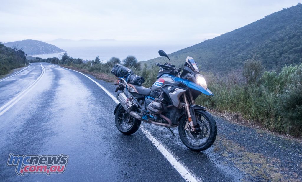 The R 1200 GS Rallye X pictured on the road back out of Wilsons Promontory - 2017