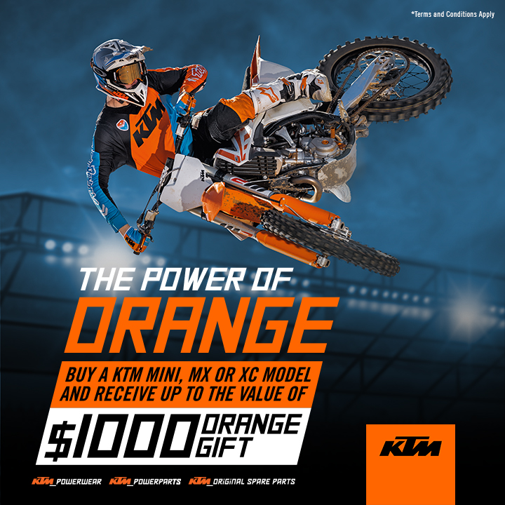 The Power of Orange deal extended to MY17 Motocross models