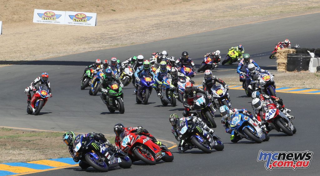 Garrett Gerloff leads the Supersport field