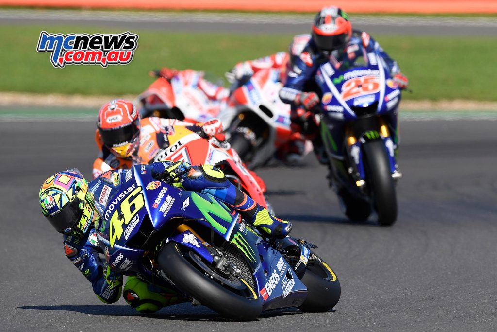 Rossi took an early lead off the start line