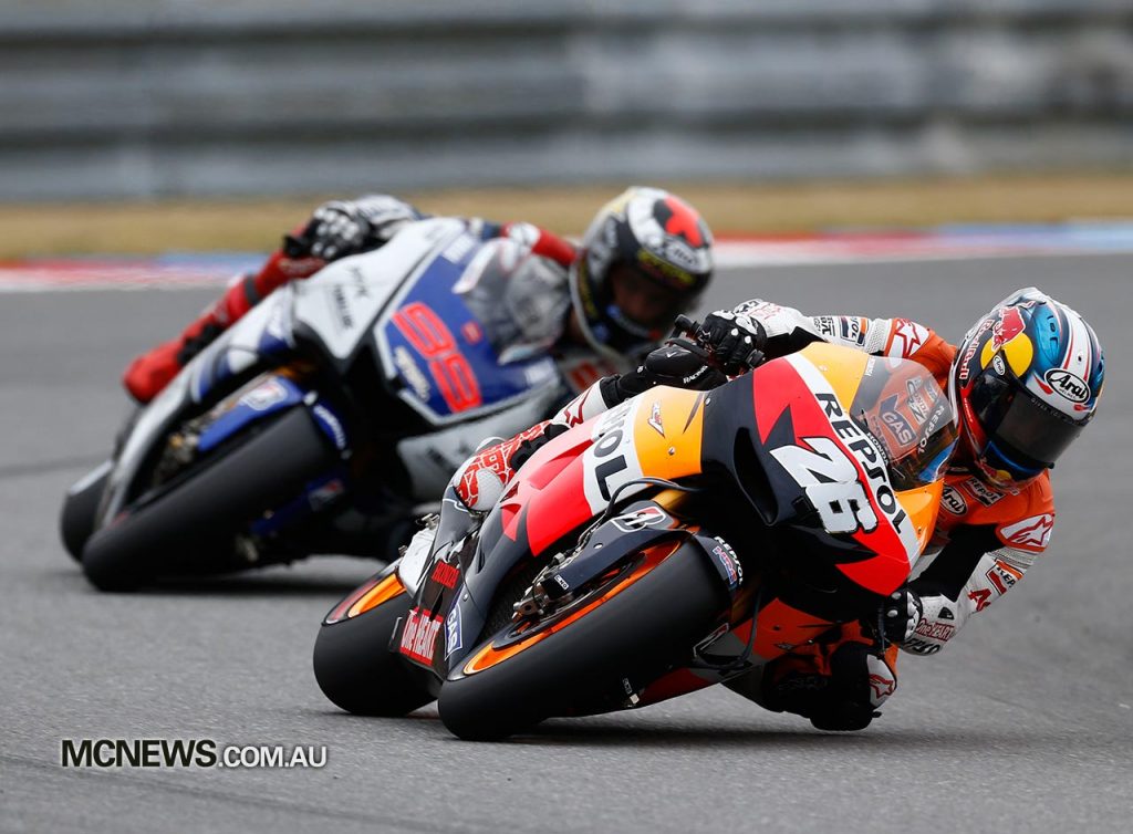 Dani Pedrosa battled hard down to the wire with Jorge Lorenzo for victory at Brno in 2012 - Image by AJRN