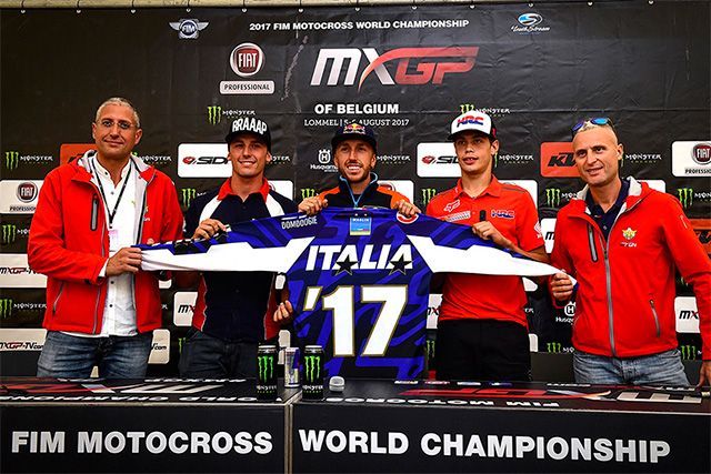 Antonio Cairoli, for the third year in a row HRC MX2’s Michele Cervellin is part of Team Italy and he will race in MX2, rounding out the team will be Team Honda Redmoto Assomotor’s Alessandro Lupino in the OPEN class.