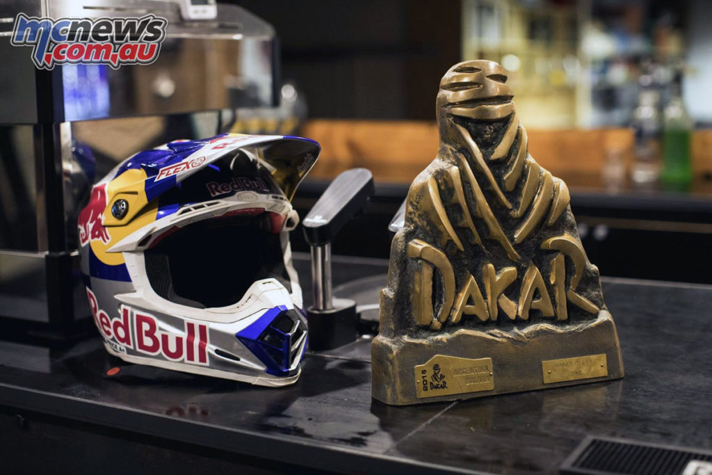 Toby Price's Dakar winning helmet will be on display at the Sydney Motorcycle Show