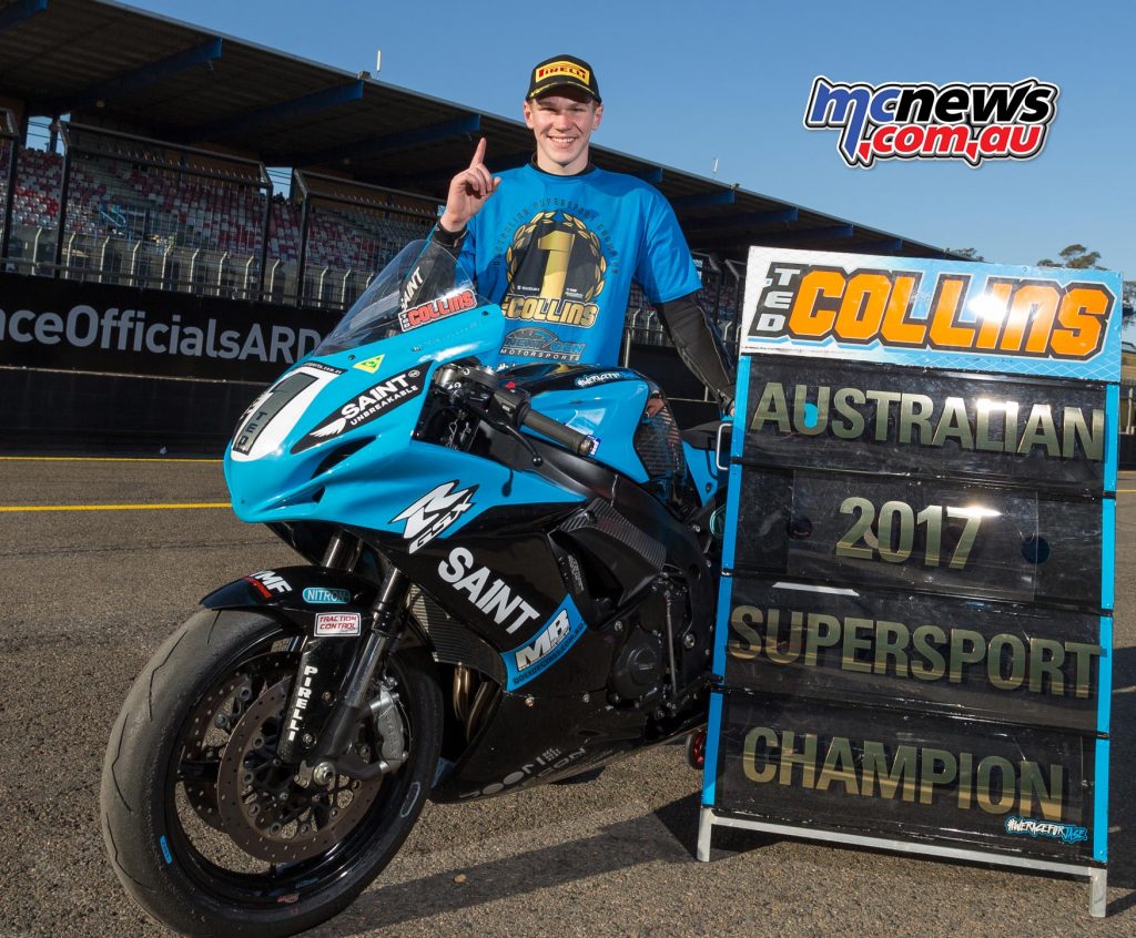 NextGen Suzuki's Ted Collins - 2017 Australian Supersport Champion - Image by TBG