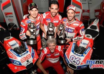 Andrea Dovizioso hunts down teammate Jorge Lorenzo to take a brilliant victory at Sepang and a 1-2 for Ducati