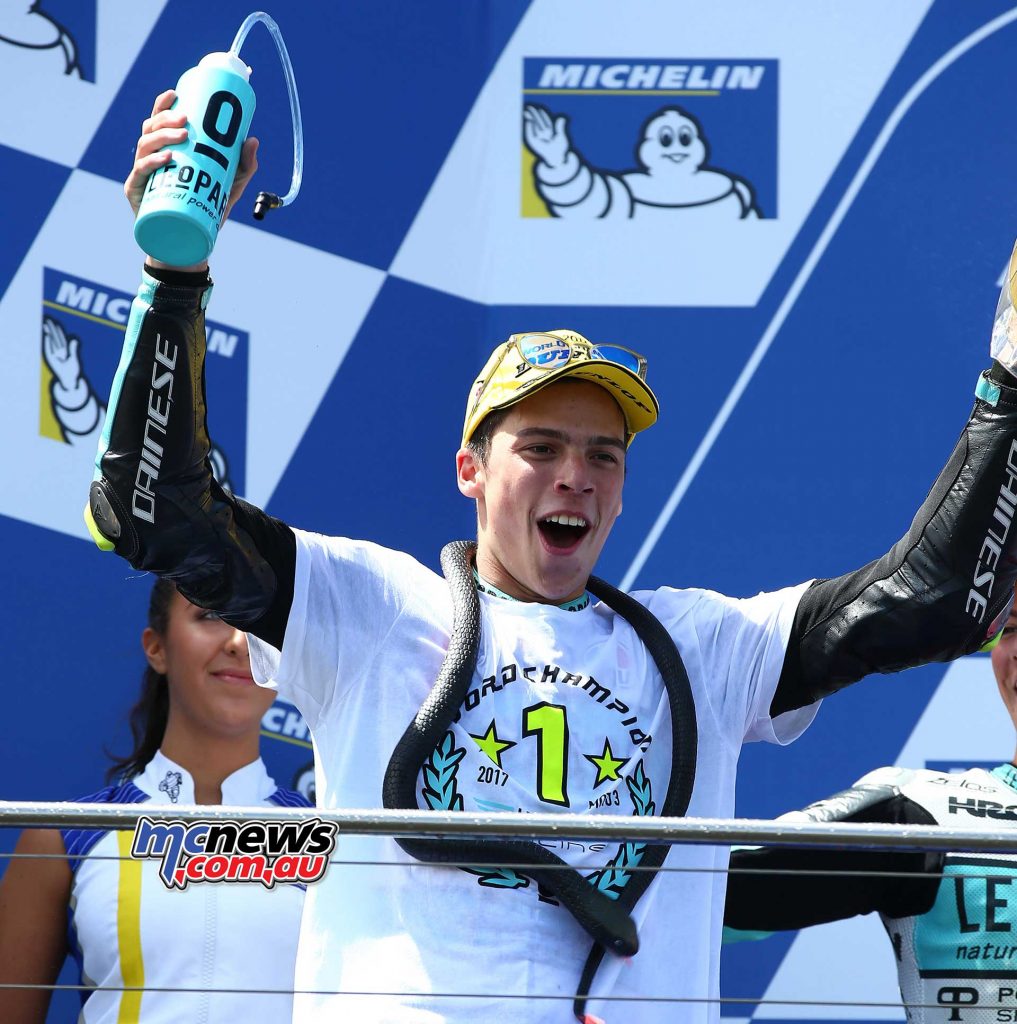Joan Mir wins hectic Moto3 showdown to take crown - Image by AJRN