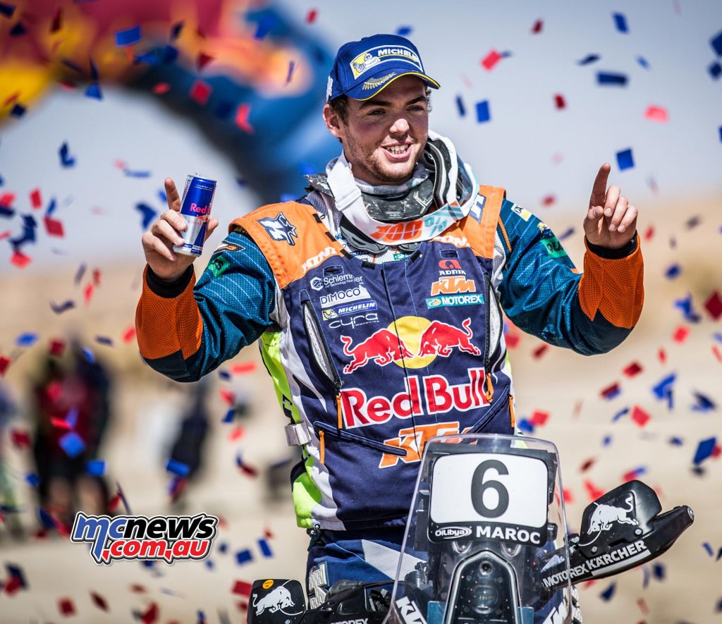 Matthias Walkner topped the Morocco Rally standings in dominant form