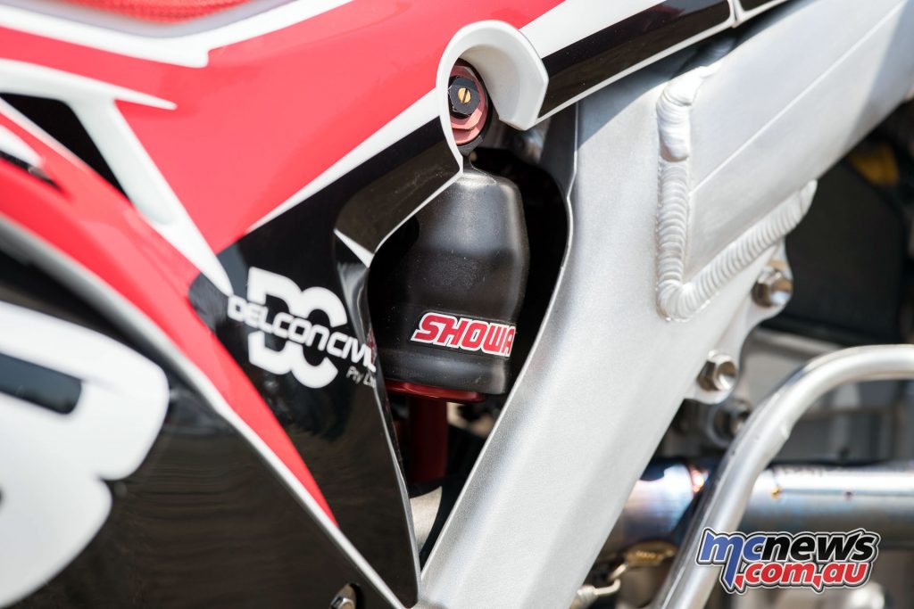 Ride Engineering provided custom pull rods for the rear shocks