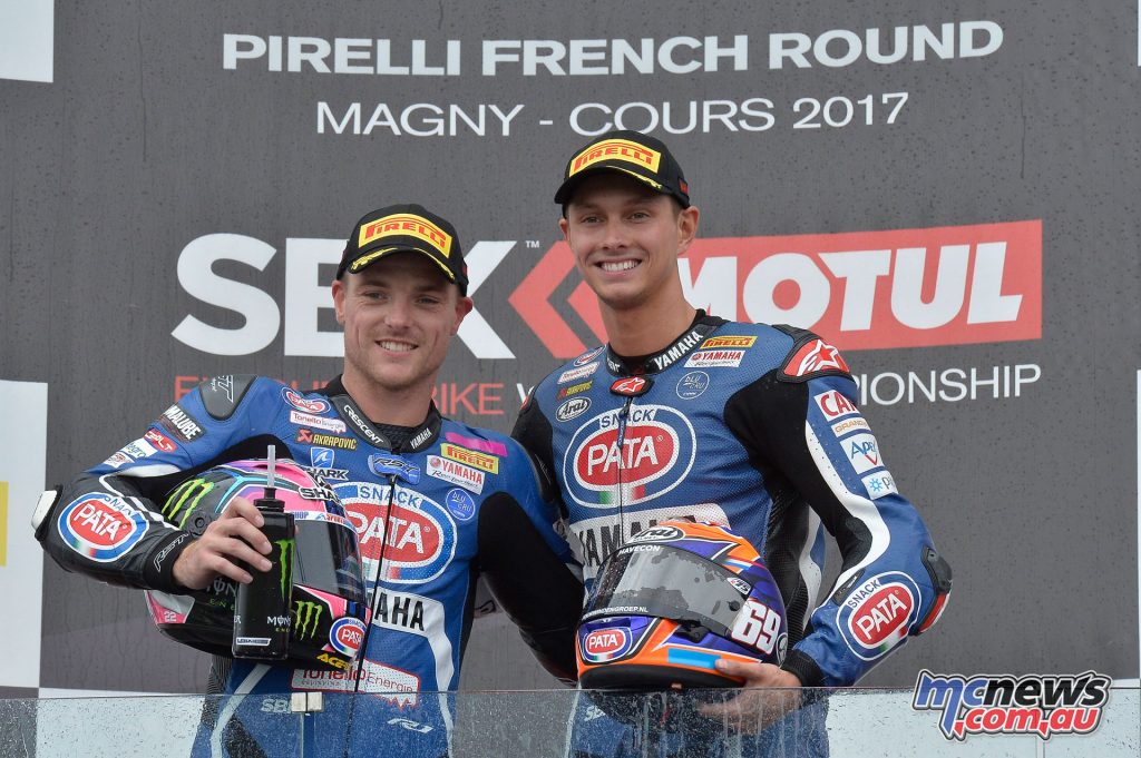 Lowes and Van der Mark made it two Yamahas on the podium