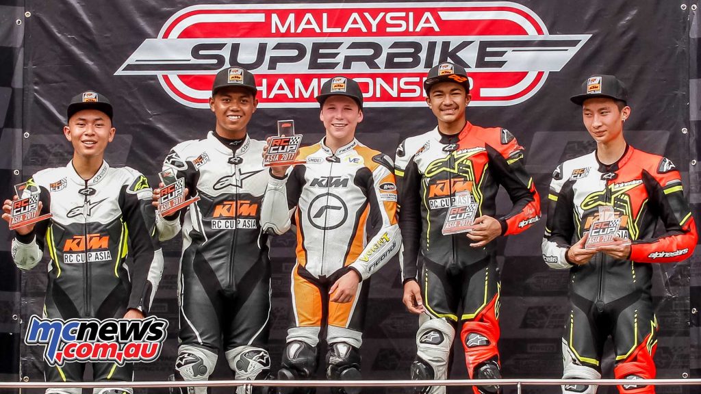 Billy Van Eerde was victorious at Sepang with two victories and pole position in the final round of the Malaysian KTM RC Cup