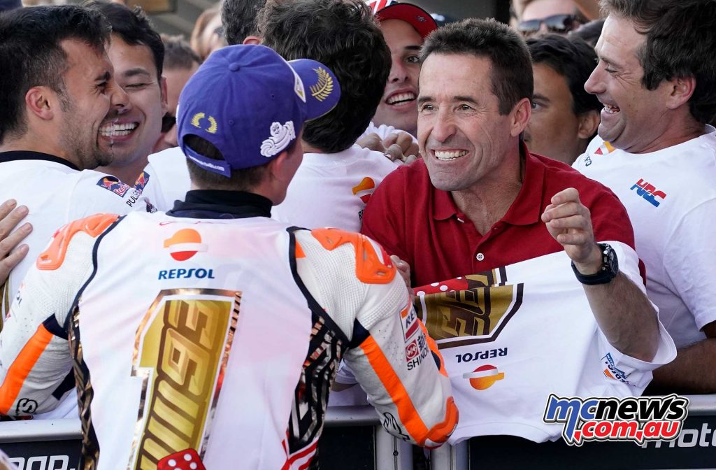 Marc Marquez and his father - 2017 MotoGP World Champion - Celebrations