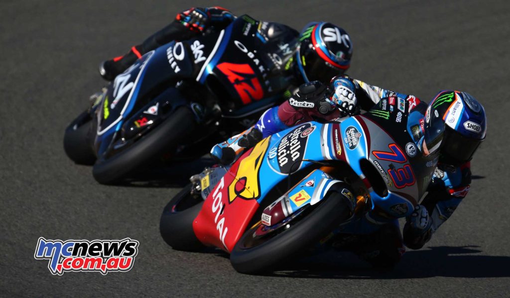 Francesco Bagnaia chased down and passed Alex Marquez - Image by AJRN