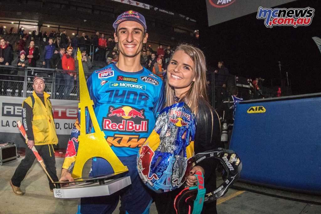 Marvin Musquin celebrating victory
