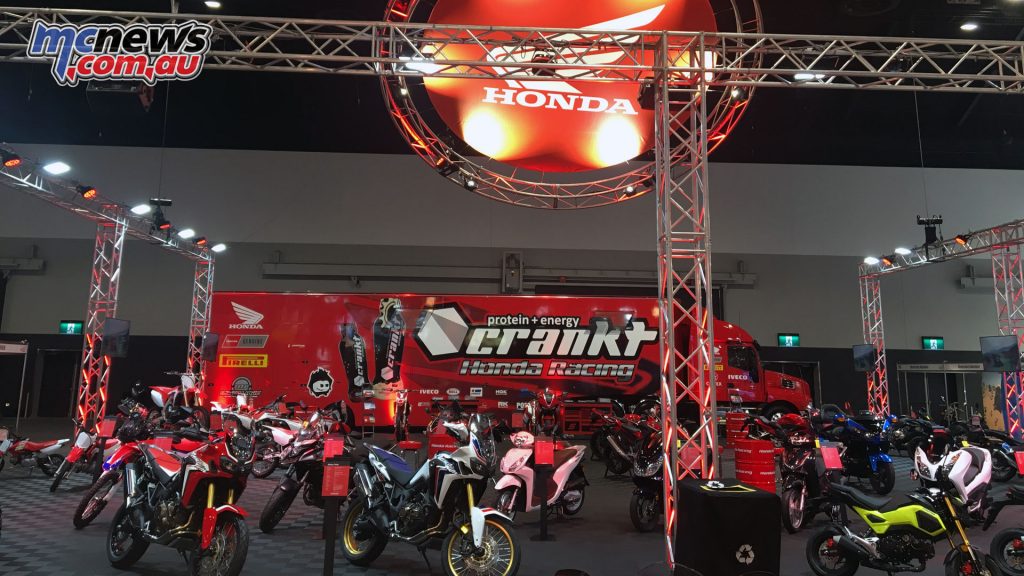 Team Honda Racing had a full display for the brand