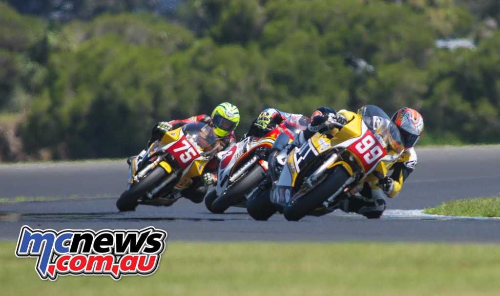 Jeremy McWilliams - David Johnson - Glen Richards - Race Two - Image by Cam White