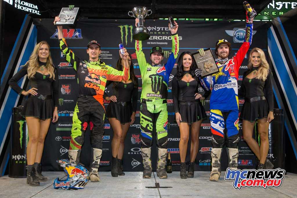 2018 AMA Supercross - Round Eight - Tampa - 450SX Results Eli Tomac 2. Marvin Musquin 3. Jason Anderson