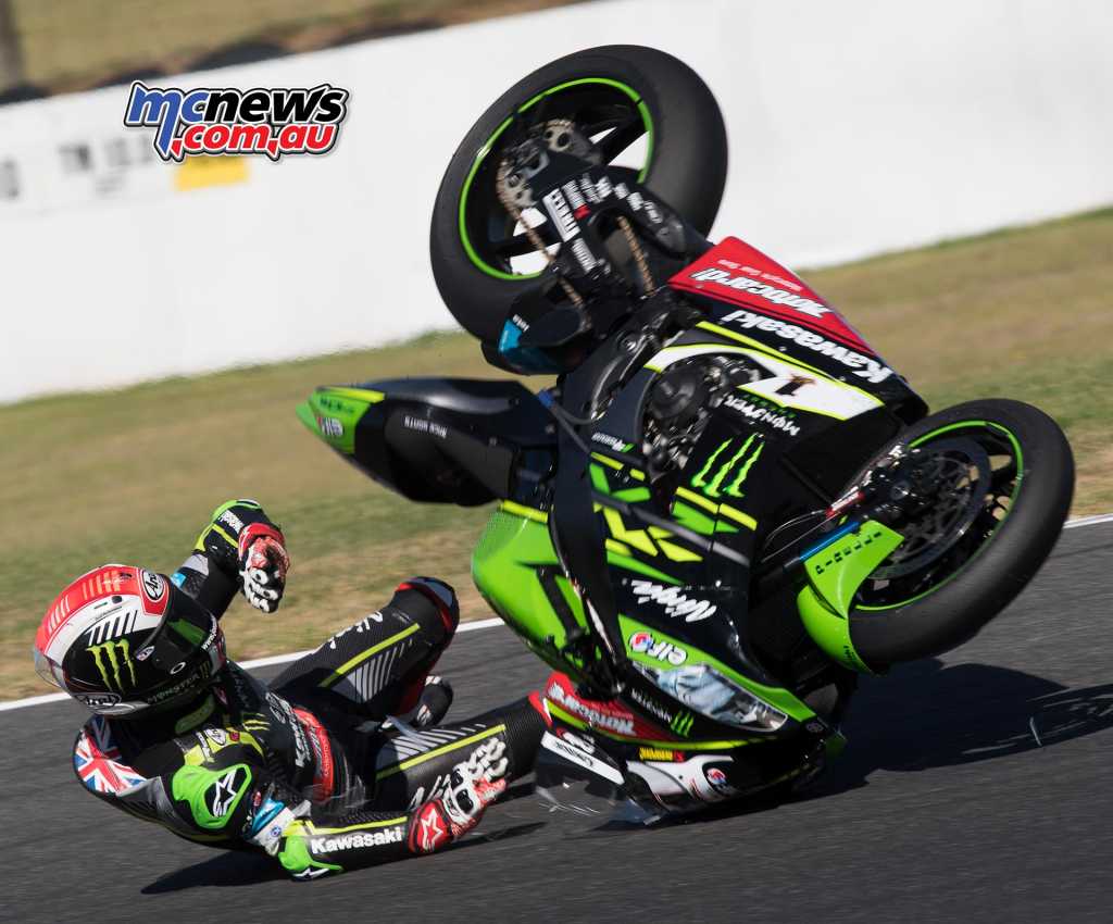 Was not all smooth sailing for Jonathan Rea at Phillip Island - Image by GeeBee