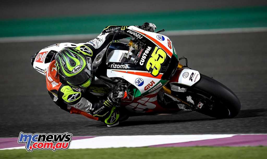 Cal Crutchlow was the quickest Honda at #QatarTest Day One