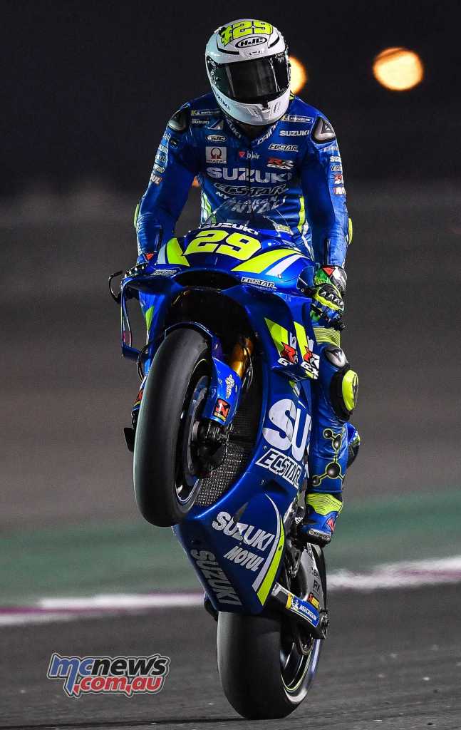 Andrea Iannone topped the second day of MotoGP #QatarTest at Losail