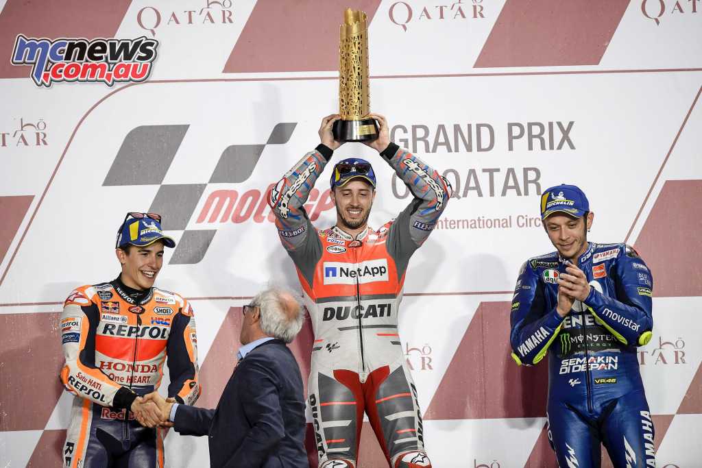 Andrea Dovizioso takes the first victory of 2018