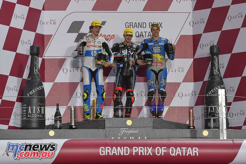 The Moto2 Podium at Qatar