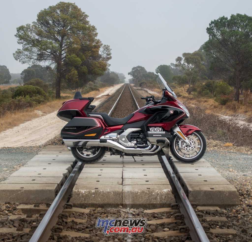 2018 Honda Gold Wing on track towards Honda HQ in Melbourne.