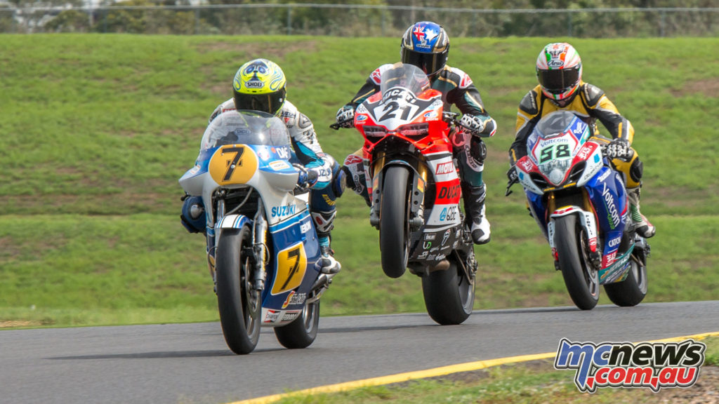 The GP Legends Clash at InterFOS isn't technically a race, but there's plenty of competition on display - Chris Vermeulen, Troy Corser and Pierfrancesco Chili