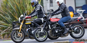 The new 2018 Kawasaki Z900RS and a Z1 900 Croz Special