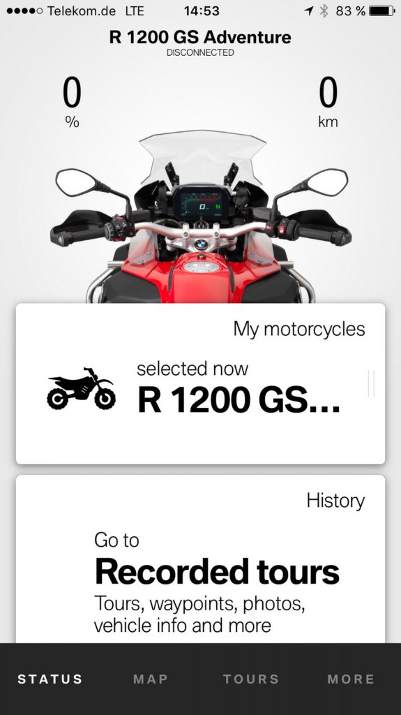 BMW Motorrad Connected App