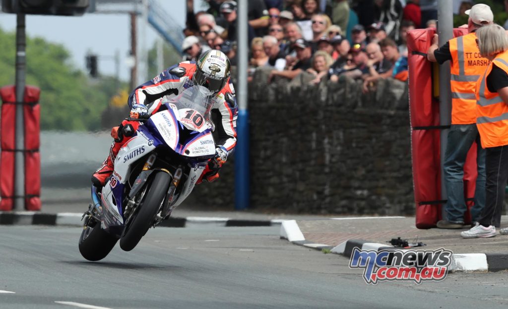 Peter Hickman on his way to victory in the 2018 IOM TT