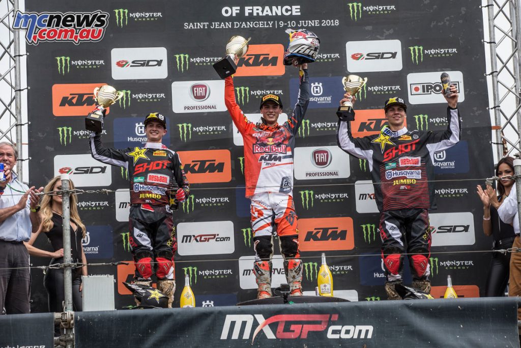 MX2 Overall Podium - MXGP France 2018 - 