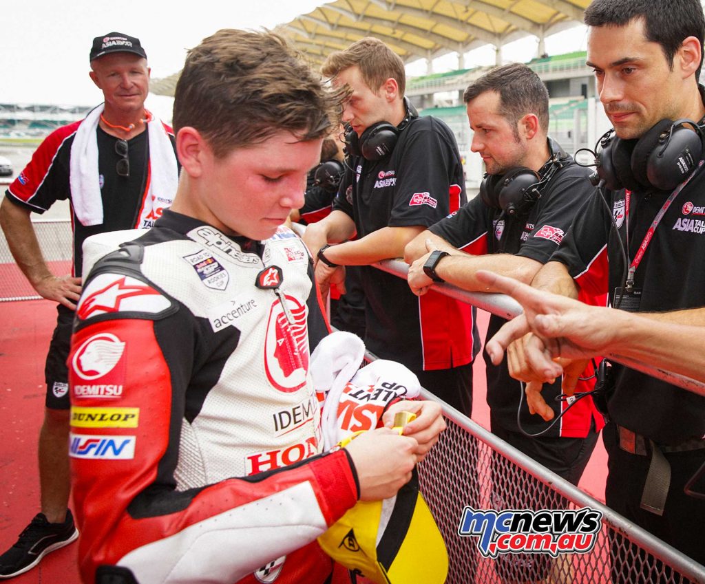 Asia Talent Cup Rnd Sepang R Billy VanEerde ParcFerme Asia Talent Cup Rnd Sepang R Billy VanEerde ParcFerme