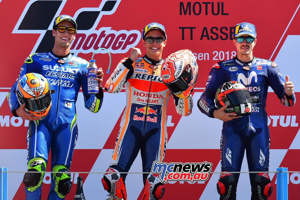MotoGP Assen Race Marquez Podium