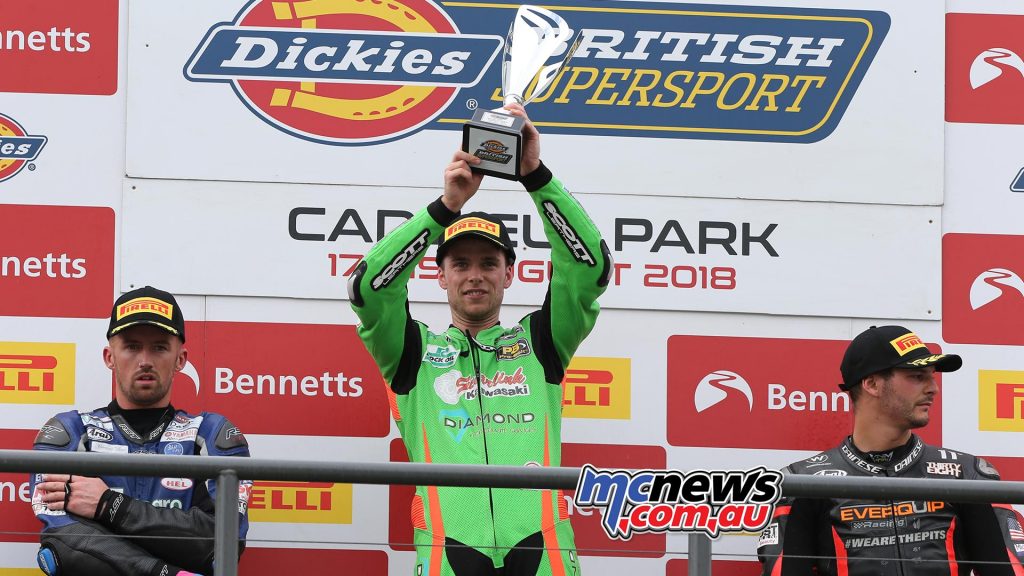 BSB CadwellPark Ben Currie with the winners trophy