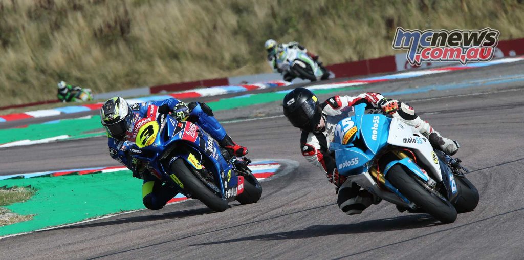 BSB Rnd Thruxton Billy McConnell in the thick of it Image DYeomans
