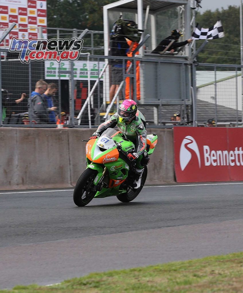 BSB Showdown Oulton Park Ben Currie takes the chequered flag race ImageDyeomans