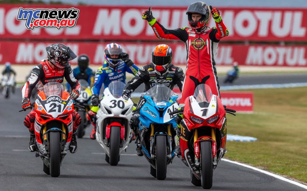 MotoGP ASBK Supports TBG Superbike Race Herfoss Win