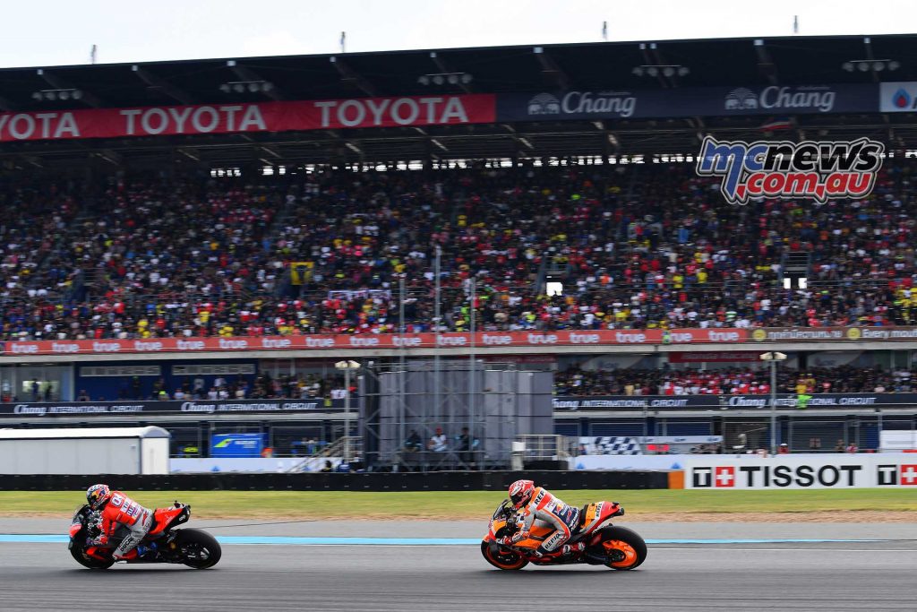 MotogGP Rnd Thailand Start Dovizioso Marquez