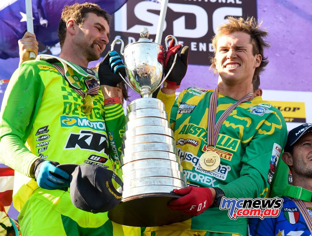 ISDE Day Australia Podium Milner Sanders ISDE Day Australia Podium Milner Sanders