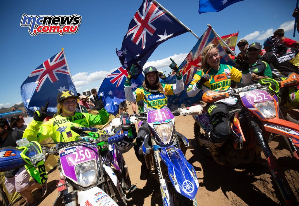 ISDE Womens Australia Flag ImageJohnPearson ISDE Womens Australia Flag ImageJohnPearson