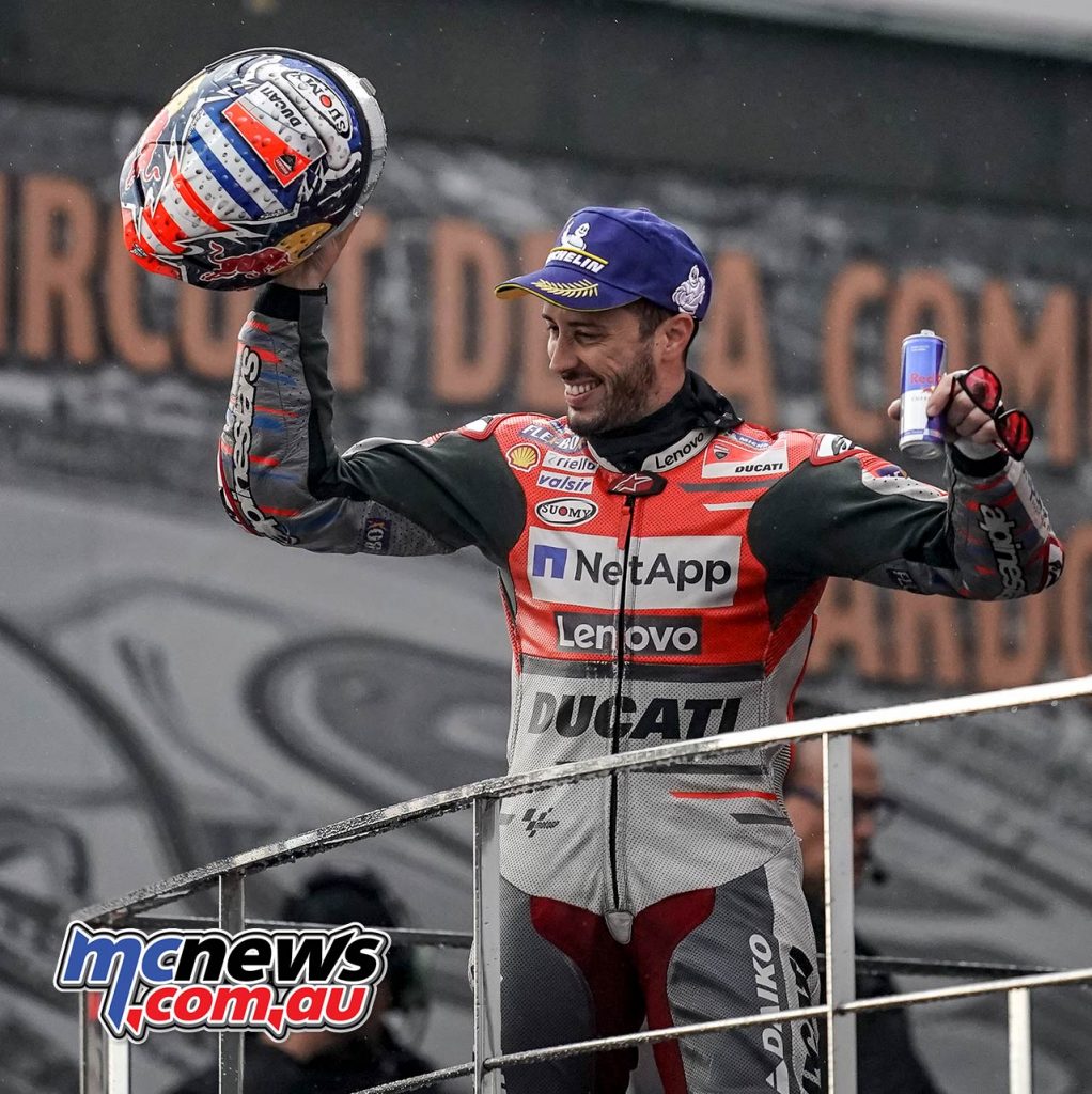 MotoGP Valencia Andrea Dovizioso Podium